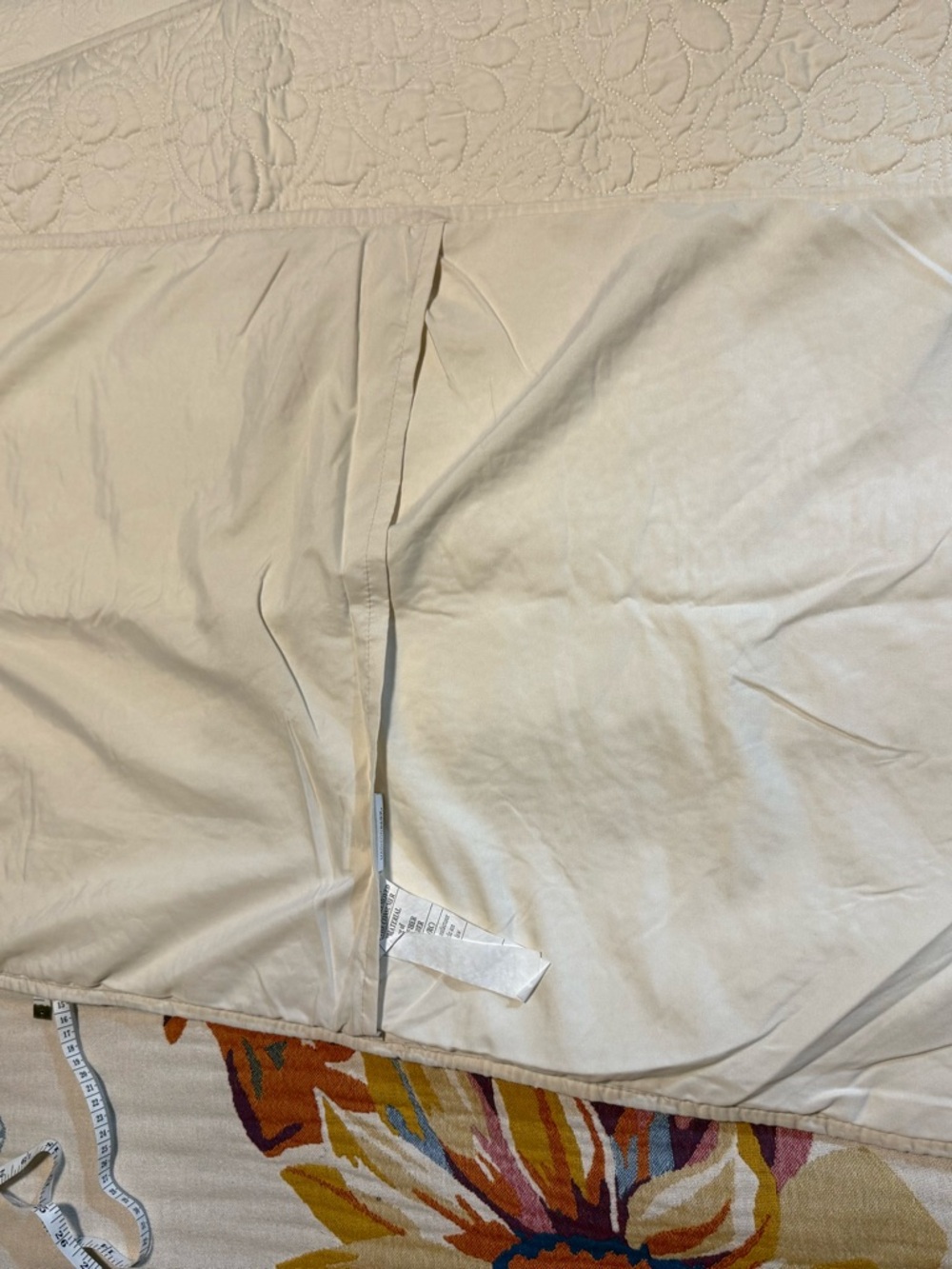 (2) Madison Park OFF White Quilted King Pillow Covers - Picture 3 of 6